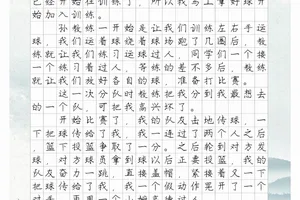 篮球训练完的作品怎么写